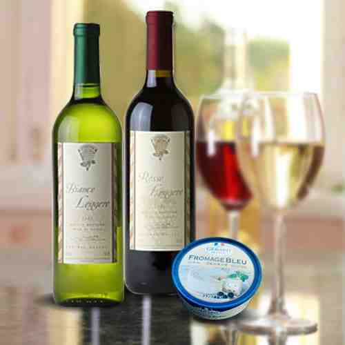 White And Red Wine With Cheese