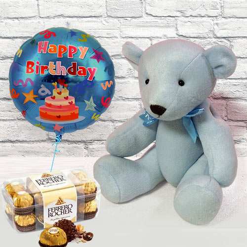 Teddy Balloon And Choclates