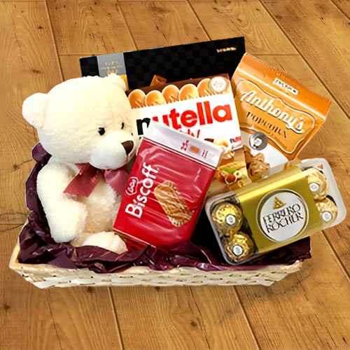 Sweet Delights With Teddy Gift