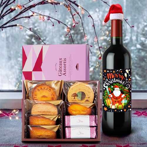 Assorted Gateau Souvenir And Wine
