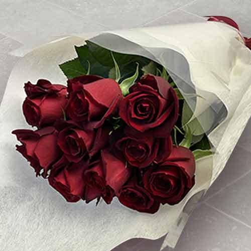 10 Classic Red Rose Bouquet