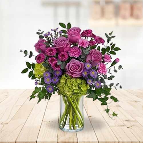 Beautiful Seasonal Blooms In Vase