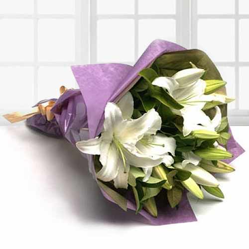 Calming White Lily Bouquet