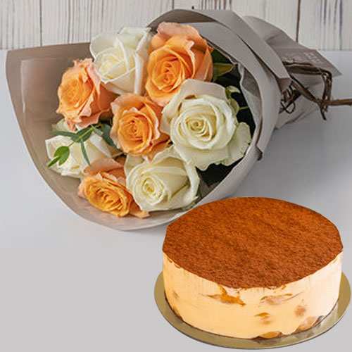 Rose And Tiramisu Cake
