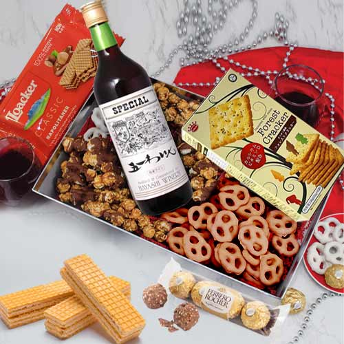 Elegant Holiday Wine Gift Basket