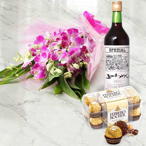 Orchids Wine And Chocolates