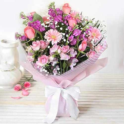 Gerbera And Rose Bouquet