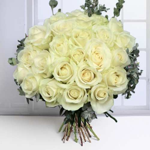 24 White Rose Arrangement